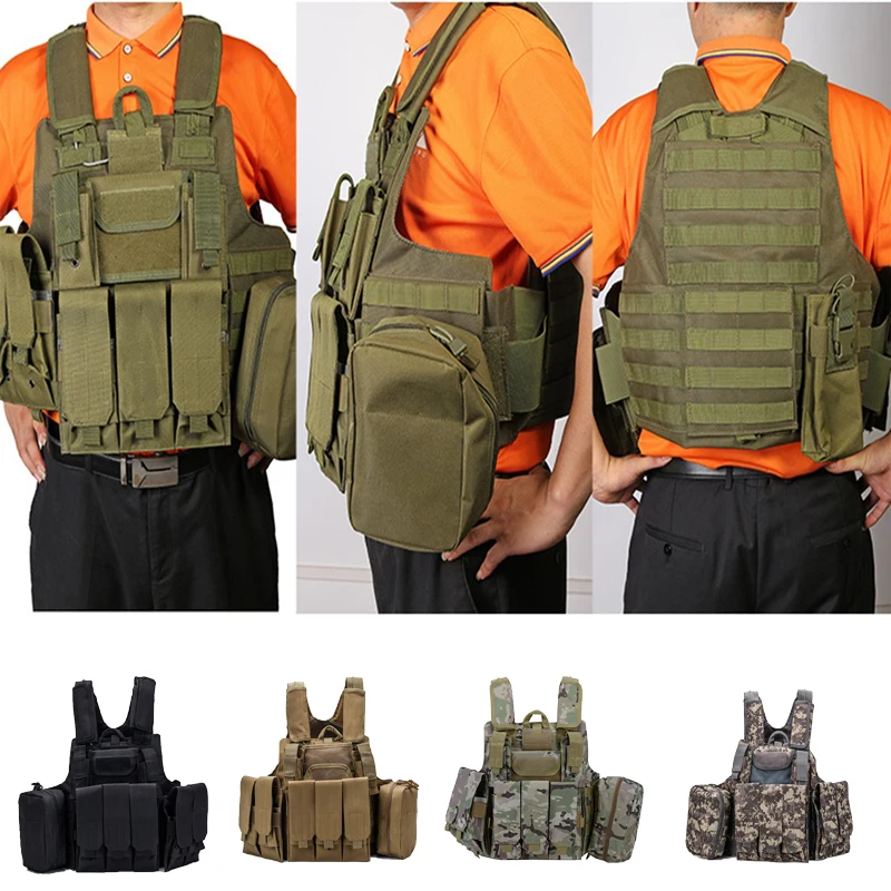 Tactical Vest Molle CIRAS Airsoft Combat Vest W/Magazine Pouch Releasable Armor Plate Carrier Strike Vests Hunting Clothes Gear - view 4