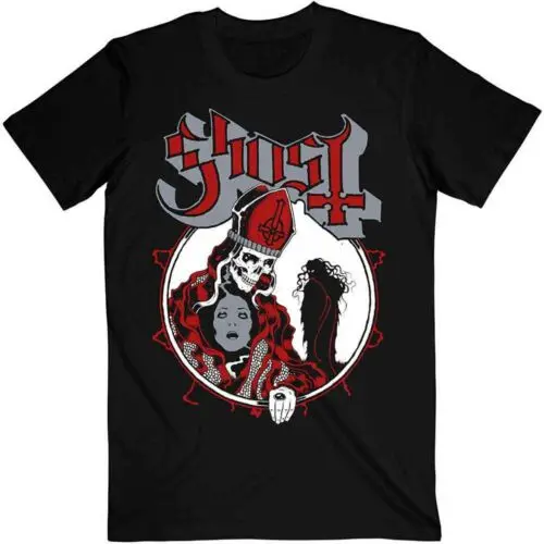 Official Ghost T Shirt Hi-Red Possession Black Classic Rock Metal Band Mens Tee