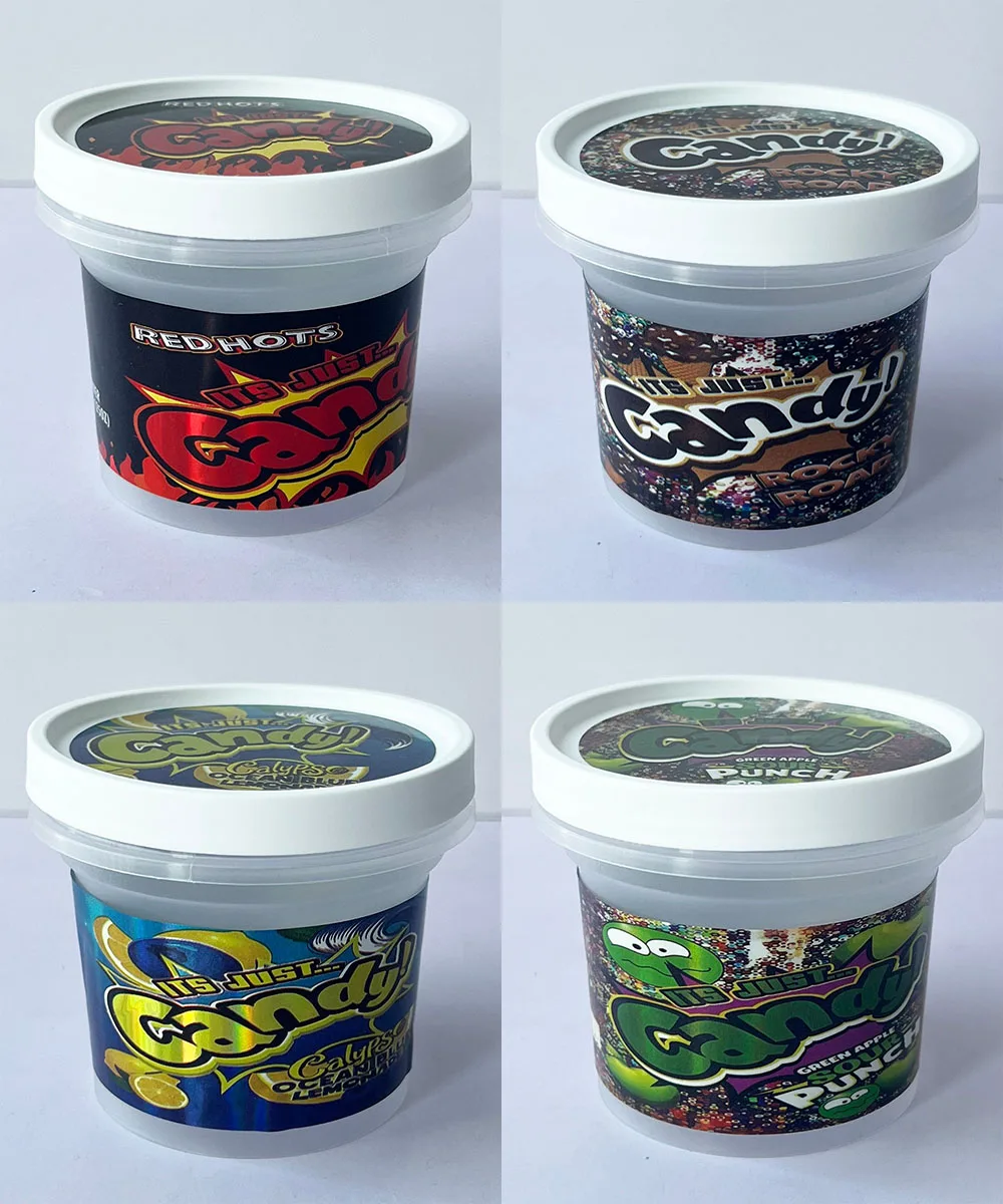 20 Styles 3.5 Gram Ice Cream Jars SmellProof Empty 3.5g Plastic Bottle Storage Packaging 100ml Snack Dry Herb Container
