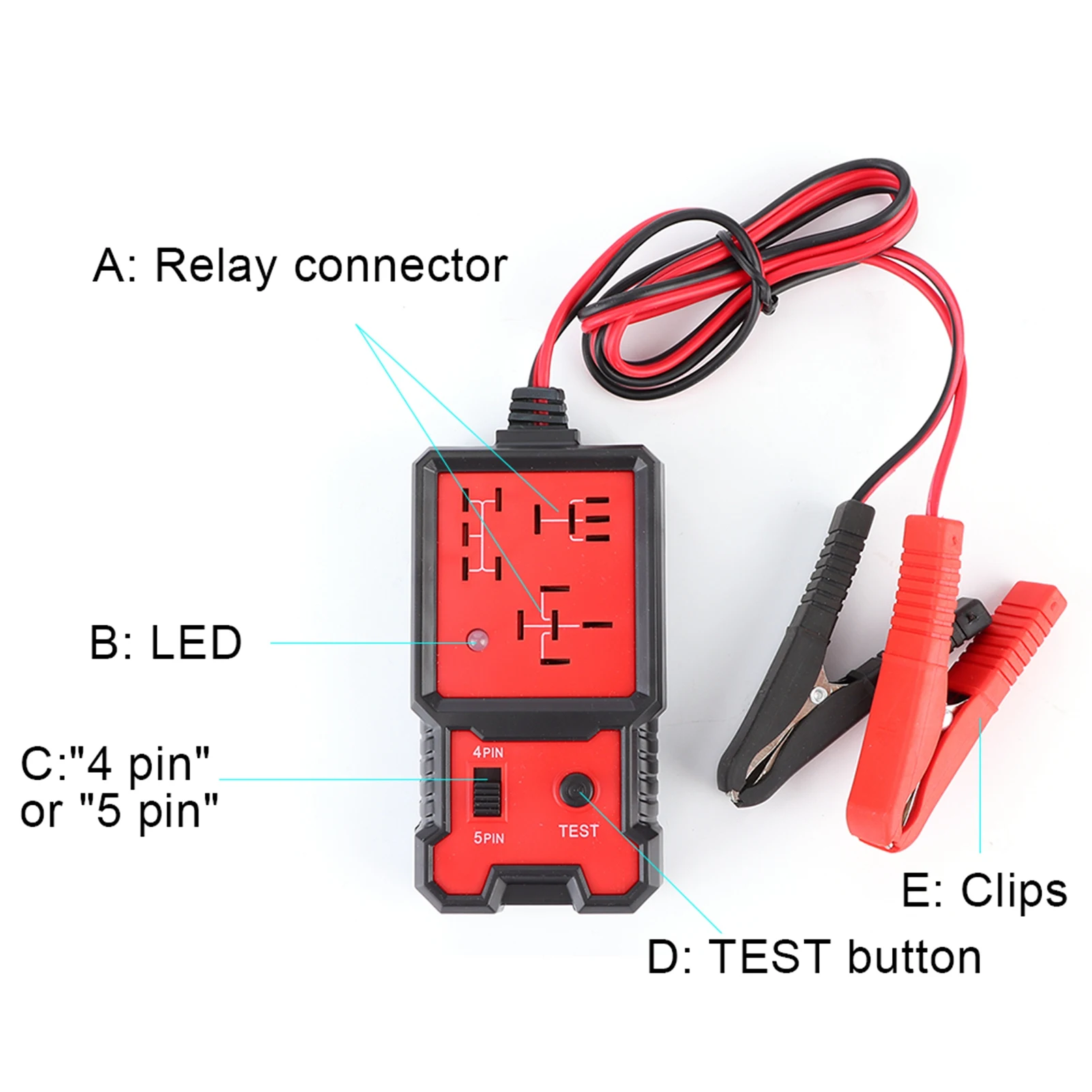 12V Electronic Relay Tester Professional Automotive Battery Checker Auto Diagnostic Tool Car Relay Diagnostic Car Relay Tester