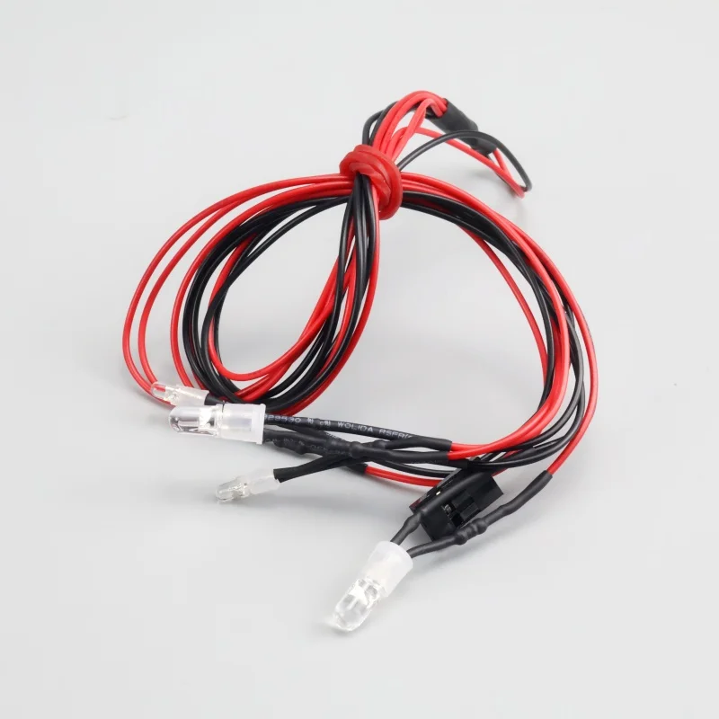 4 ライト 70 センチメートル長 RC LED ナイトヘッドライト 3/5 ミリメートル LED ライトモデルドリフトクローラー車用 RC カー用