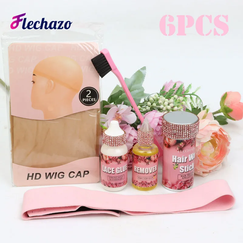 

Flechazo Pro Lace Wig Kit With Every Things Strong Hold Wig Glue Waterproof Lace Melt Band Hair Wax Stick Hd Wig Cap Hair Brush