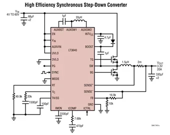 LT3840EFE LT3840IFE LT3840HFE LT3840 - Wide Input Range Synchronous Regulator Controller with Accurate Current Limit