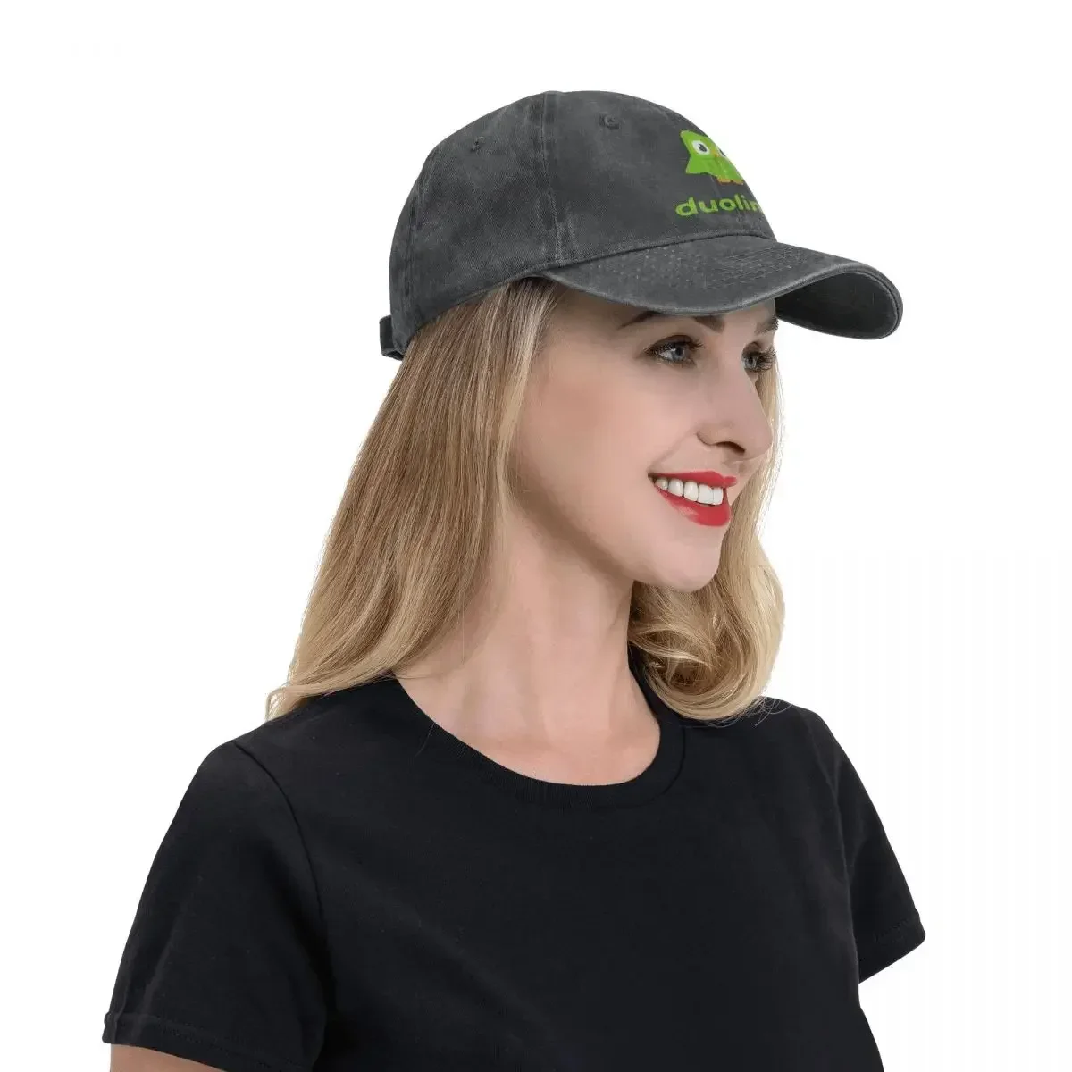 Fashion Duolingo Owl Duo Baseball Caps Unisex Distressed Washed  Hat Outdoor Summer Hats Cap