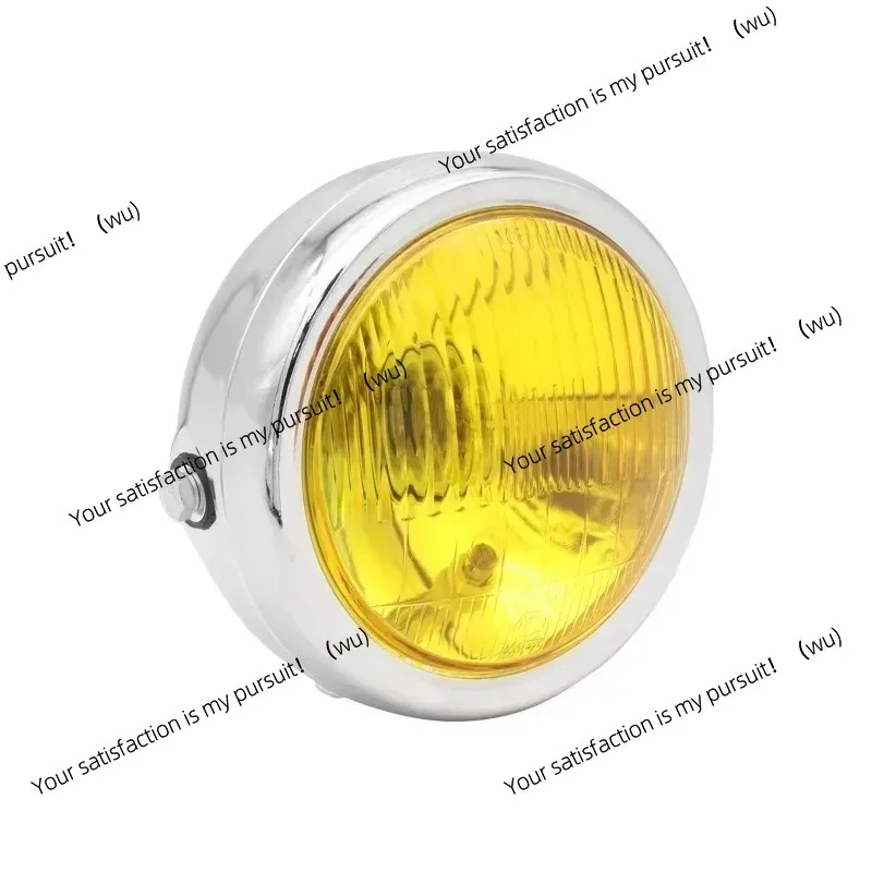 ZOCI-Retro 6 - Inch Round Metal Headlight, Cool Black Front Lamp for Harley Motorcycle Modification