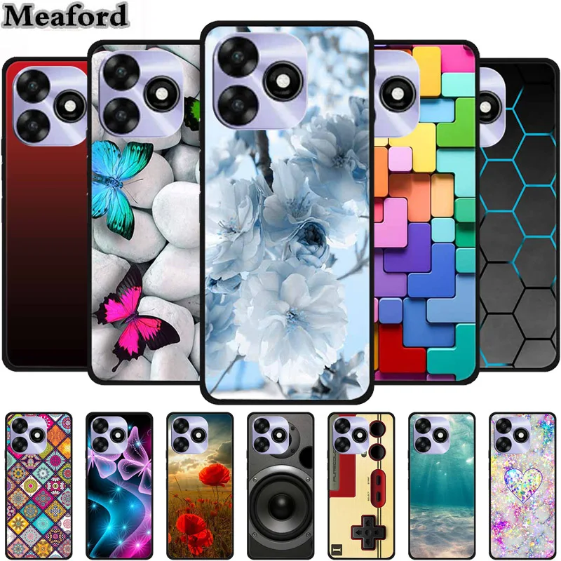 For Umidigi G5 Mecha Case Luxury TPU Soft Silicone Phone Cases Back Cover For UMIDIGI G5 MECHA Shockproof Flowers 6.60