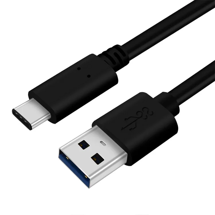 Black PVC 60W 3A Type C to USB 3.2 Gen 1 data QC 3.0 charging cable for xiaomi samsung huawei use