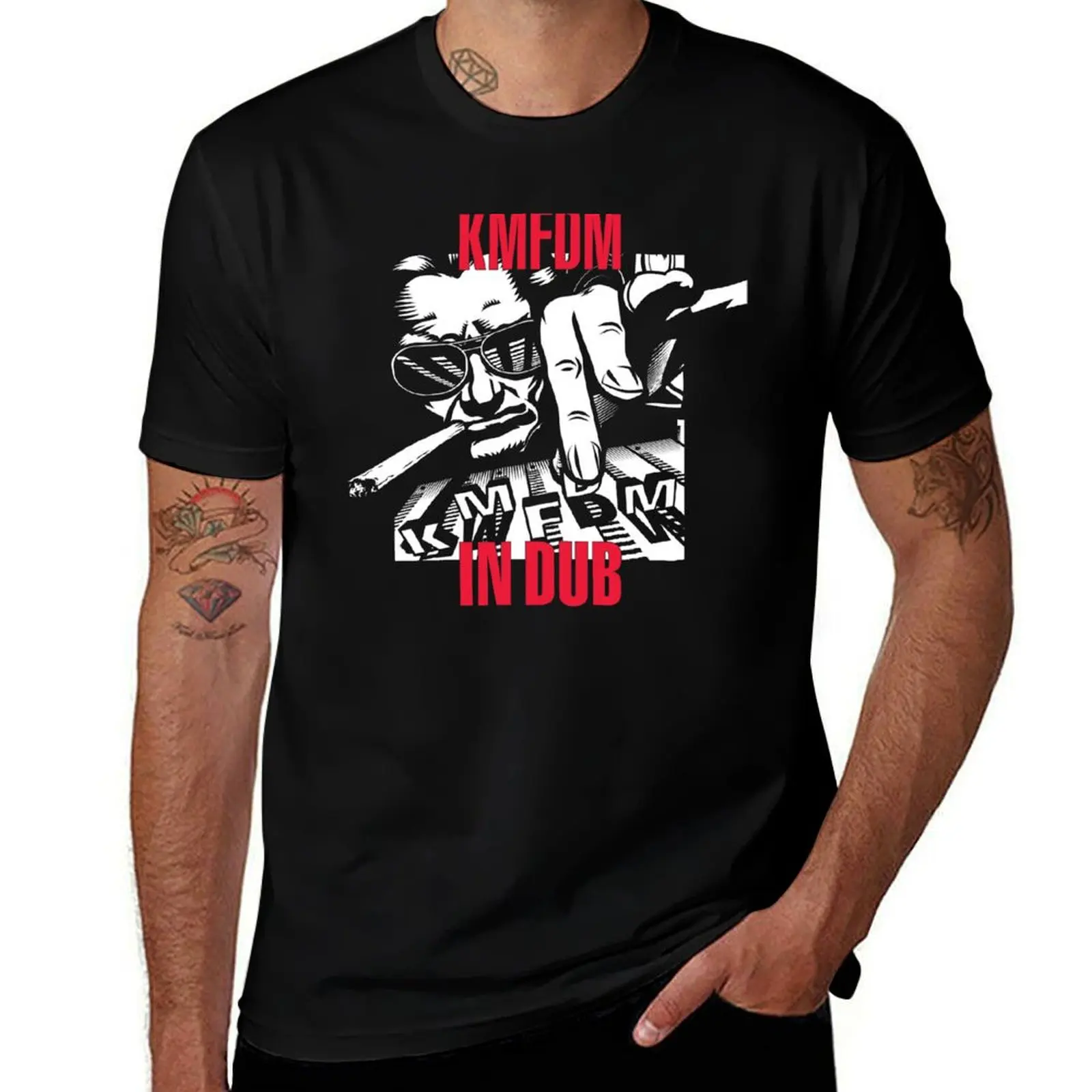 

KMFDM In Dub, Kein Mehrheit Für Die Mitleid T-Shirt summer top customs luxury clothes men
