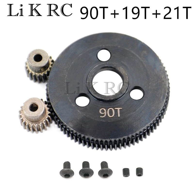 

Steel 86T 90T Spur Gear with 19T 21T Pinion Gear for Slash 2WD Stampede Rustler Bandit 2WD 1/10 RC Car Upgrade Parts