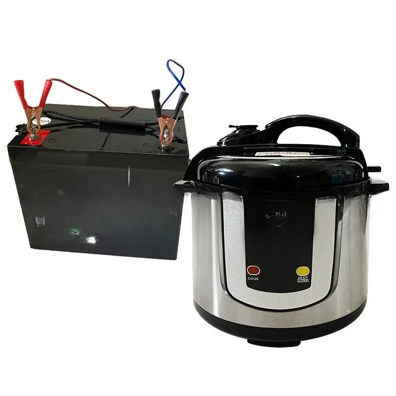 For Spot DC 12V 24V Solar Car Rice Cooker High Voltage Large Capacity Portable Electric Pot for Plateau High Altitude Camping