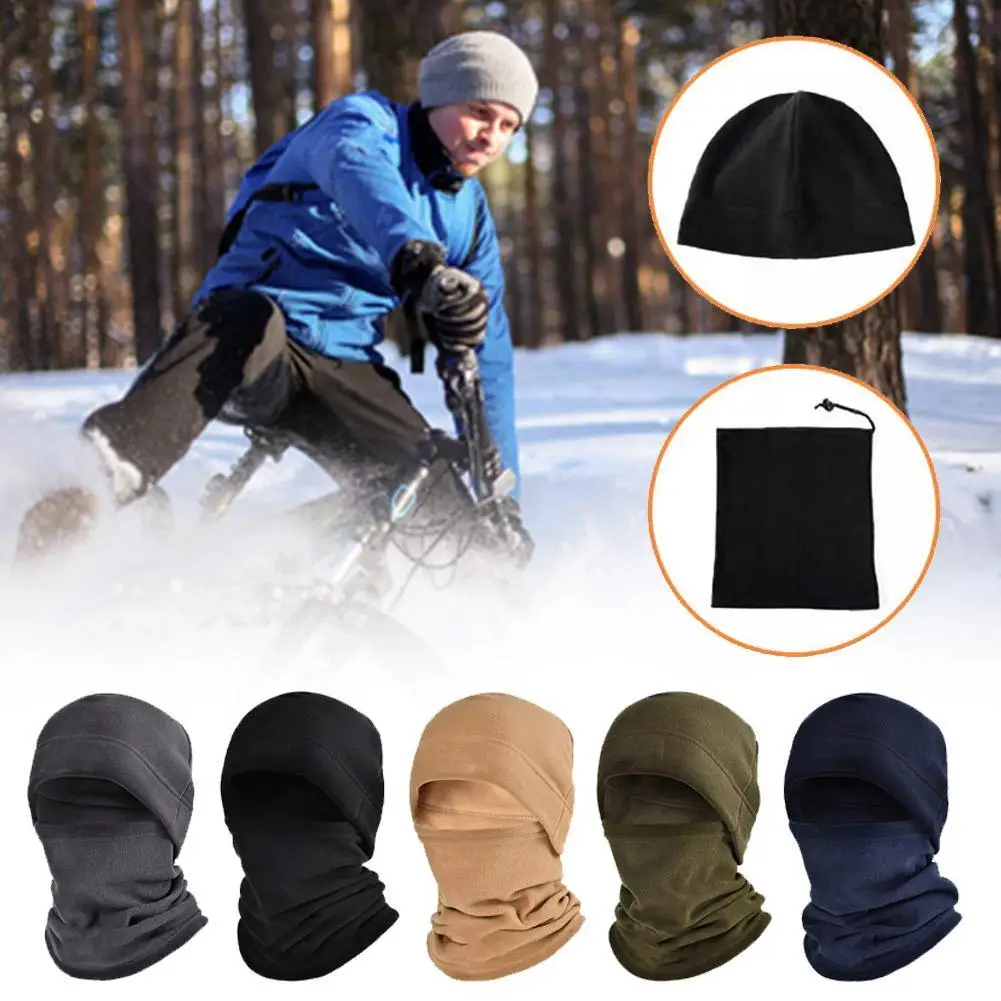 Winter Polar Coral Hat Fleece Balaclava Men Face Warmer Tactical Thermal Cover Beanies Military Caps Scarf Sports Z5r4