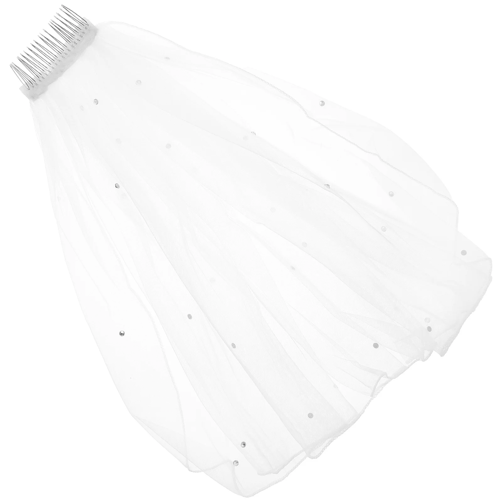 

Bridal Veil Wedding Accessories Short White Tulle Bride Hair Decorations for Bachelorette Party Mini Mesh Veils