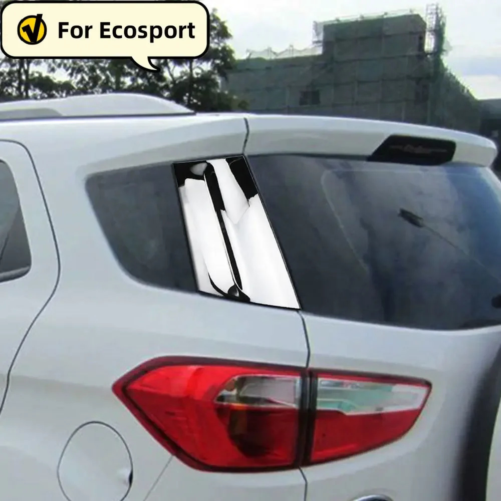 For Ford Ecosport 2013 2014 2015 2016 2017 Tailgate Side Wing Bright Strip Tail ABS Chrome Decorative Accessories 1 Pair