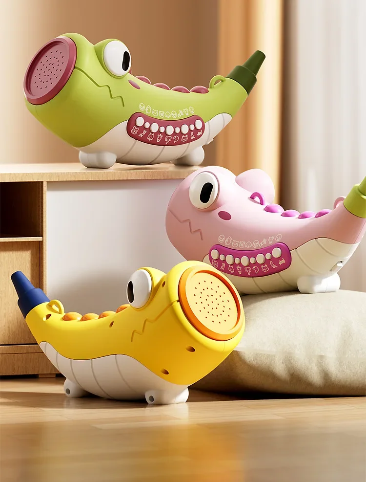 الحيوان الصوت القرن تأثيرات الجمعية دعوة صافرة آلة موسيقية كهربائية تدريب العضلات عن طريق الفم لعبة صوتية تعليمية هدية طفل #6