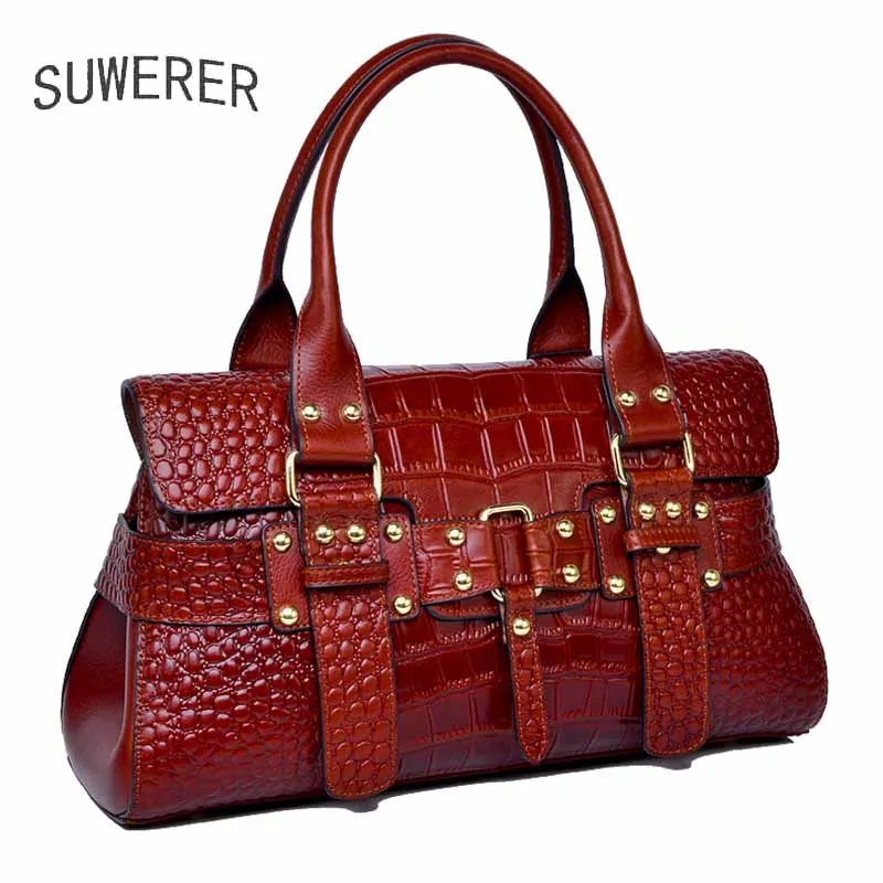 SUWERER luxury bag Genuine Leather women\'s bag 2022 trend famous brand luxury designer handbag real leather Female bag