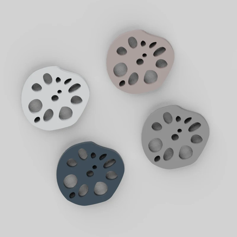 Silicone mold creative cement lotus root coaster slice tray mold handicraft ornament mold