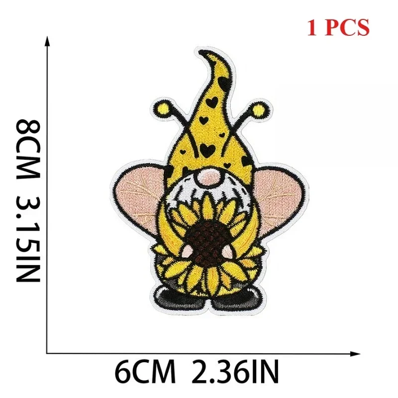

Bee Family Honey Embroidery Cloth Sticker Bag Decoration Sunflower Patch Cartoon Summer Bicycle Embroidery Post