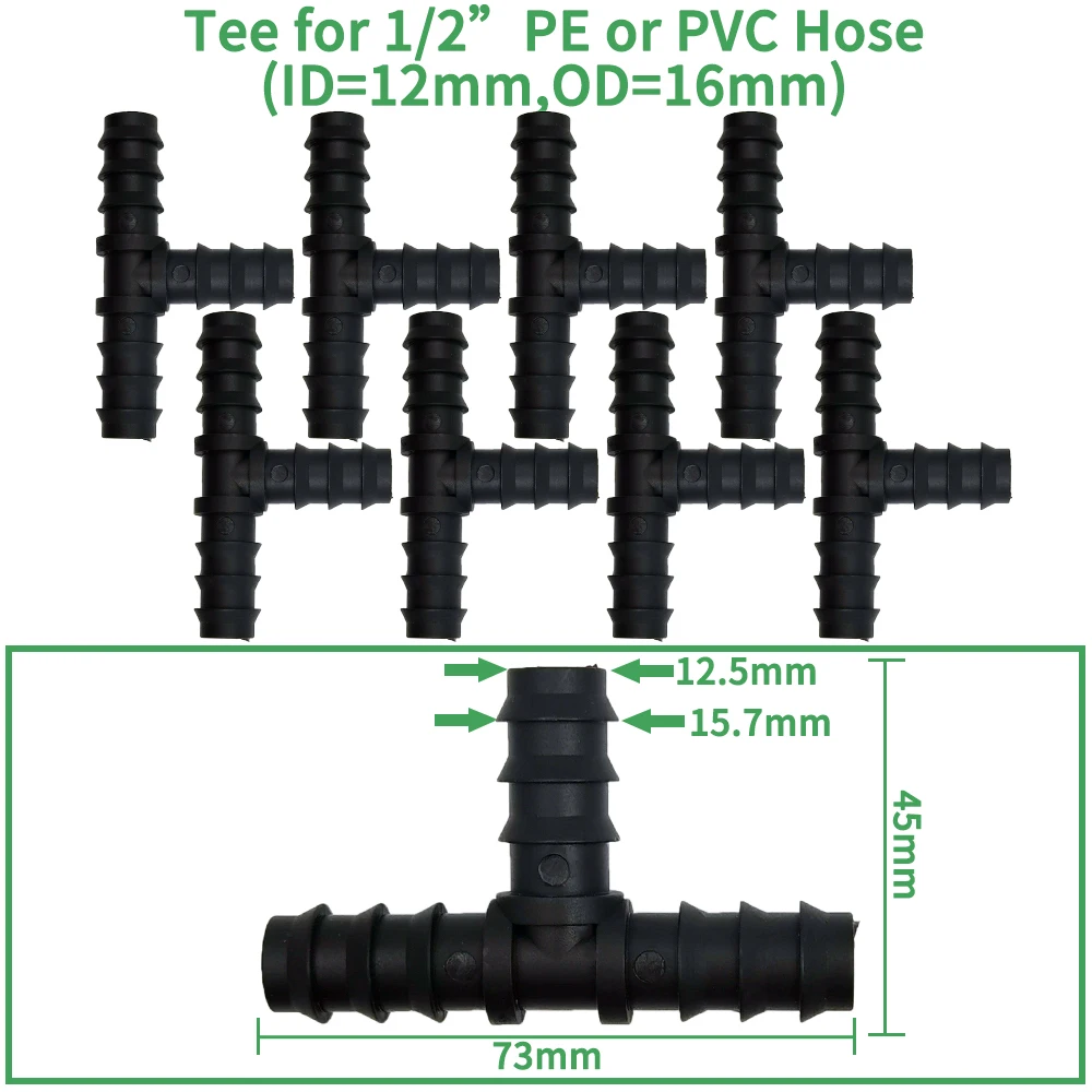 ذكر أنثى الموضوع موصل إلى بارب ، بي خرطوم محول تي شيرت الكوع ، حديقة الري بالتنقيط نظام الري ، 16 مللي متر ، 20 مللي متر ، 25 مللي متر ، 1/2 "، 3/4"