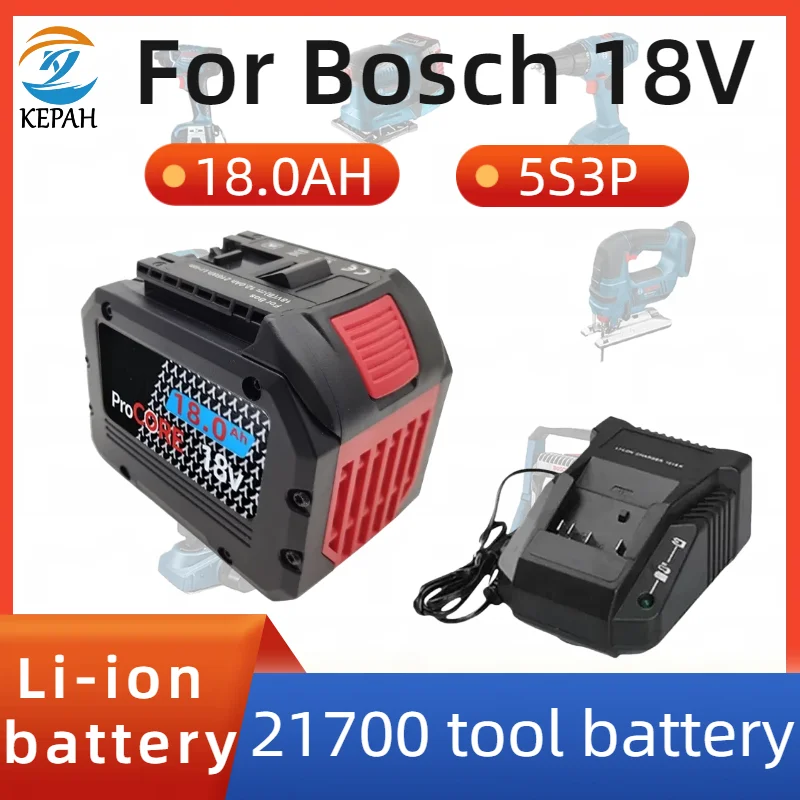

НОВЫЙ BAT609 BAT618 GBA18V80 ProCORE 18 В 18,0 Ач Сменный аккумулятор, 21700 литий-ионный аккумулятор для профессиональных системных электроинструментов Bosch 18 В