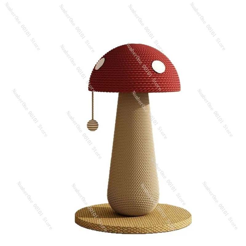 Natural Sisal Cat Scratcher Mushroom Post Durable No-Shedding Scratching Toy Indoor Pet Furniture For Cats Kitten