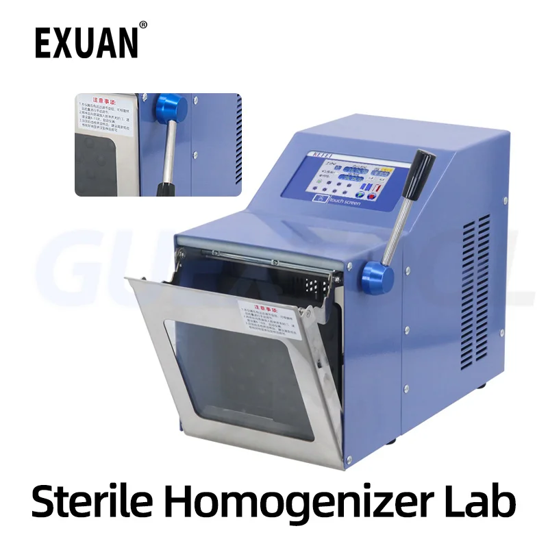 220V Stainless Steel Tapping Aseptic HomogenizerLaboratory Tapping HomogenizerTissue Mashing Dispersion Touch Screen Display