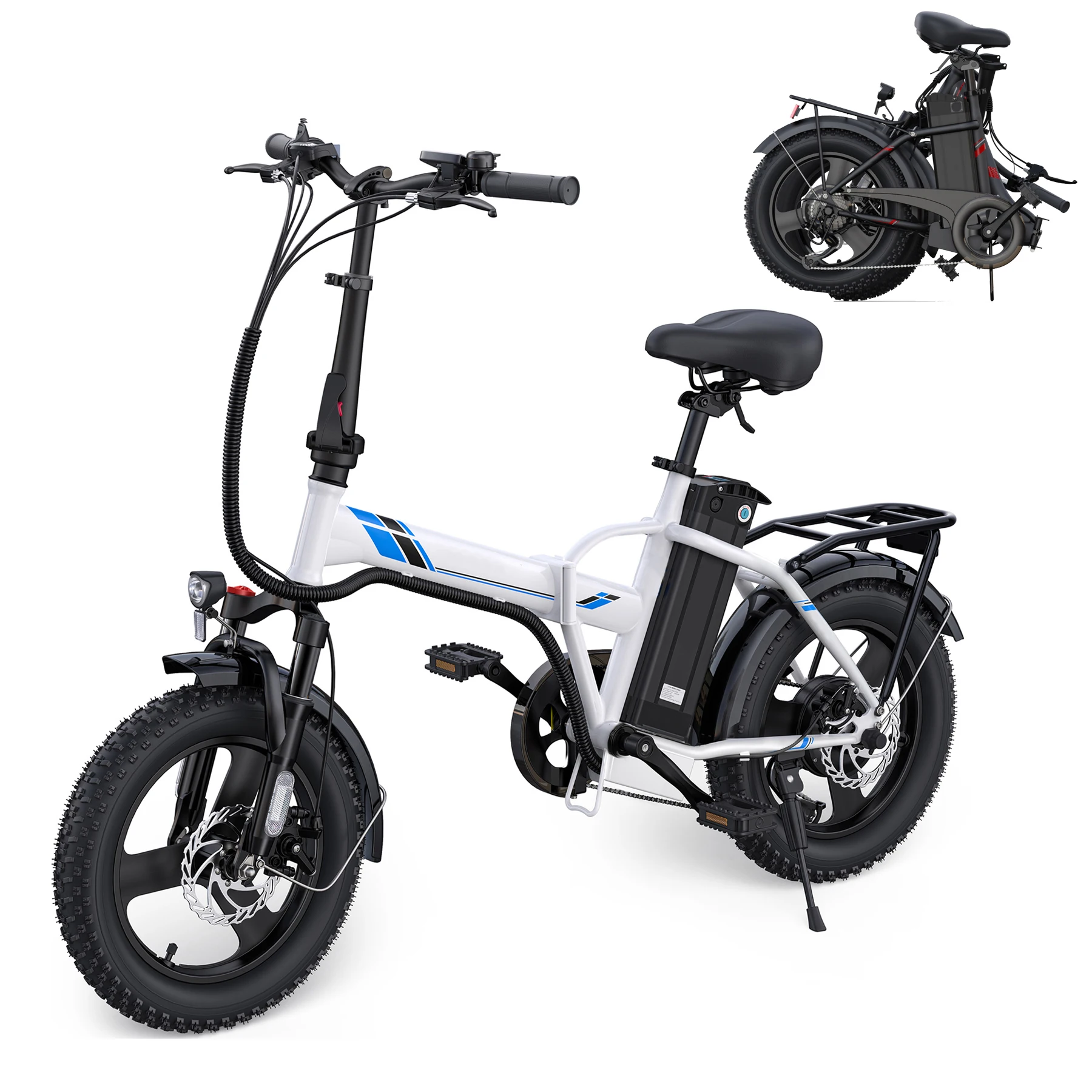 

Vivi Gopina 16" x 3.0 Fat Tire Electric Bike, with 350W,48V Removable Battery, 20mph, Up to 40 Miles, Smart LCD Display