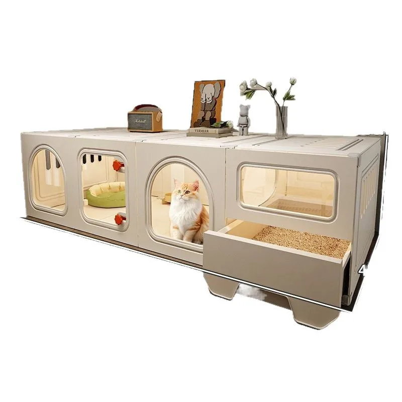 

Cat cage with toilet integrated household indoor small apartment cat cage