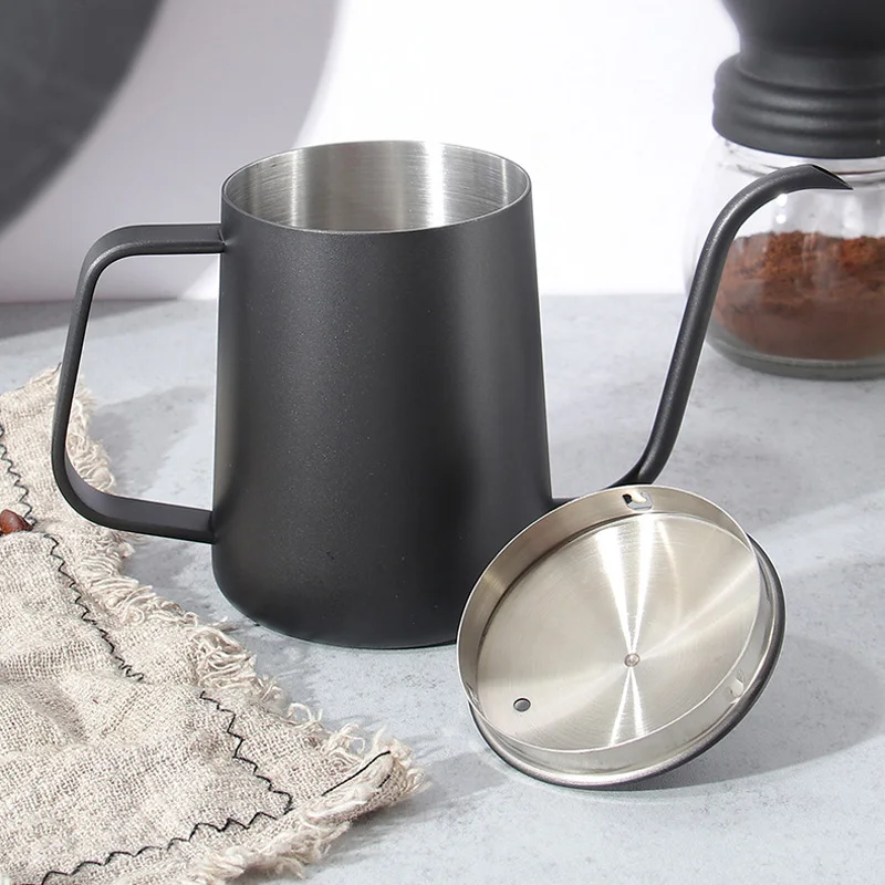 350ml 600ml Drip Kettle Coffee Tea Pot Non-stick Coating Food Grade Stainless Steel Gooseneck Thin Mouth Coffee Drip Kettle