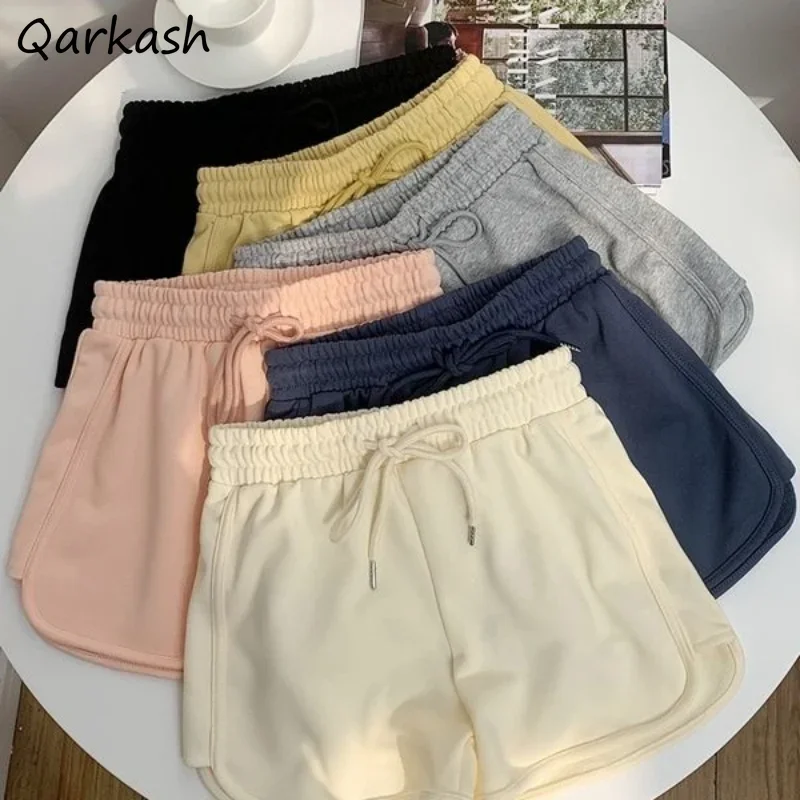 

6 Colors Shorts Women Summer Joggers Casual Drawstring Cute Teens High Waist Chic All-match Loose Breathable Simple Ulzzang Ins