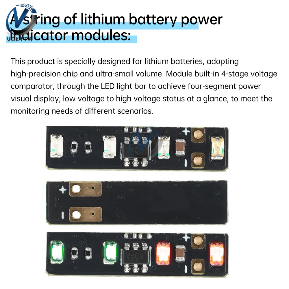5PCS Mini โมดูลวัดแสง 1S 3.7-4.2V แบตเตอรี่ลิเธียม Power Meter Indicator Board ไฟ LED จอแสดงผลโมดูล