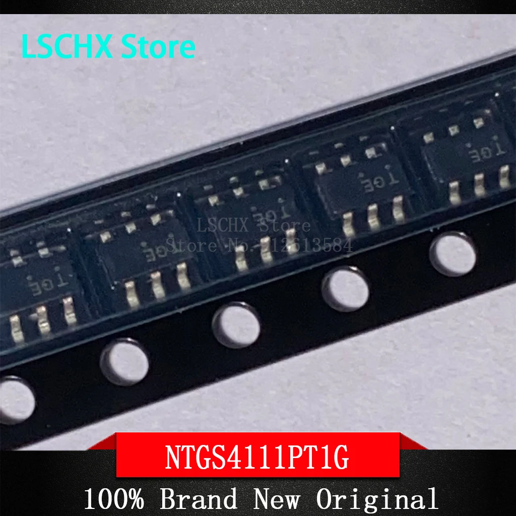 10PCS NTGS4111PT1G SOT-23-6 MOSFET p-channel  2.6A