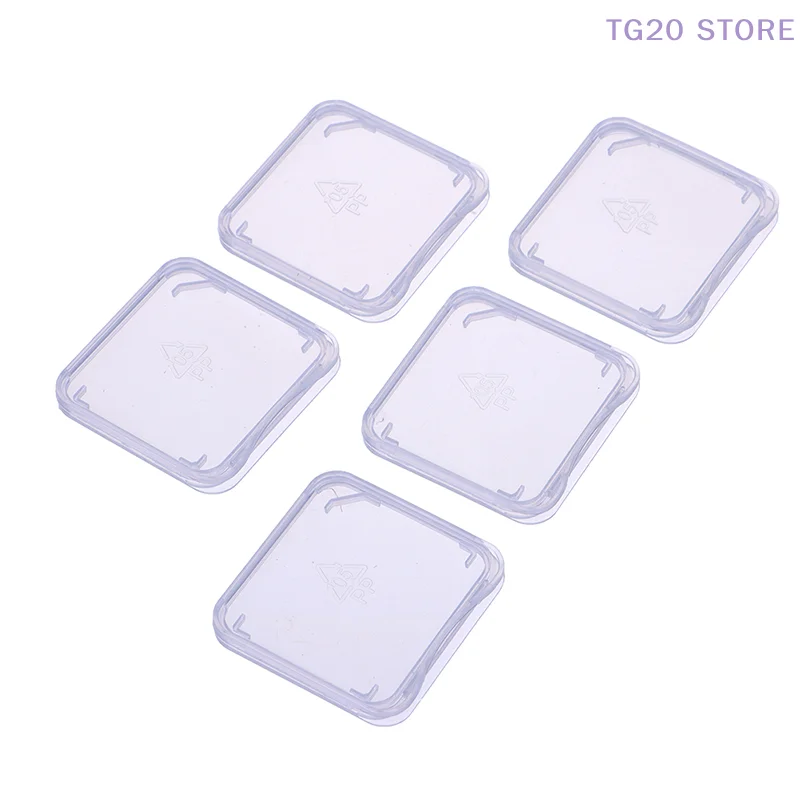 10 stuks geheugenkaart case box beschermhoes voor SD SDHC MMC XD CF-kaart transparant