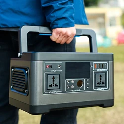Outdoor 110v 220v Lithium Ion Cell High Capacity Portable Solar Power Station 500w Camping