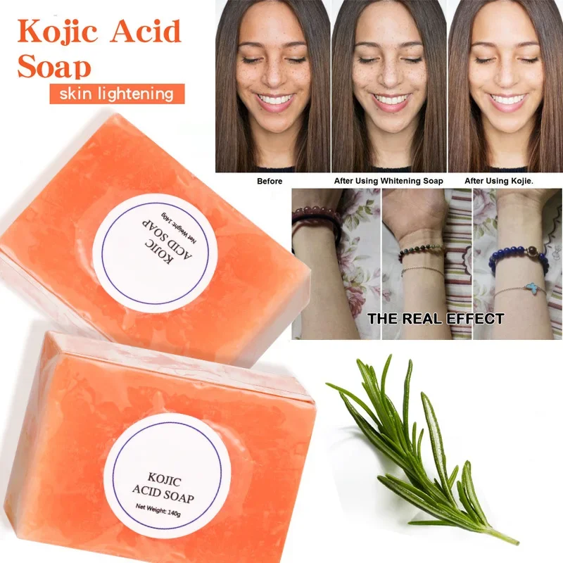 1pc Sabão Ácido Kojic Handmade Whitening Sabão Pele Lightening Soap Sabões feitos à mão Glutationa Whitening Sabão Branqueamento Da Pele Limpo