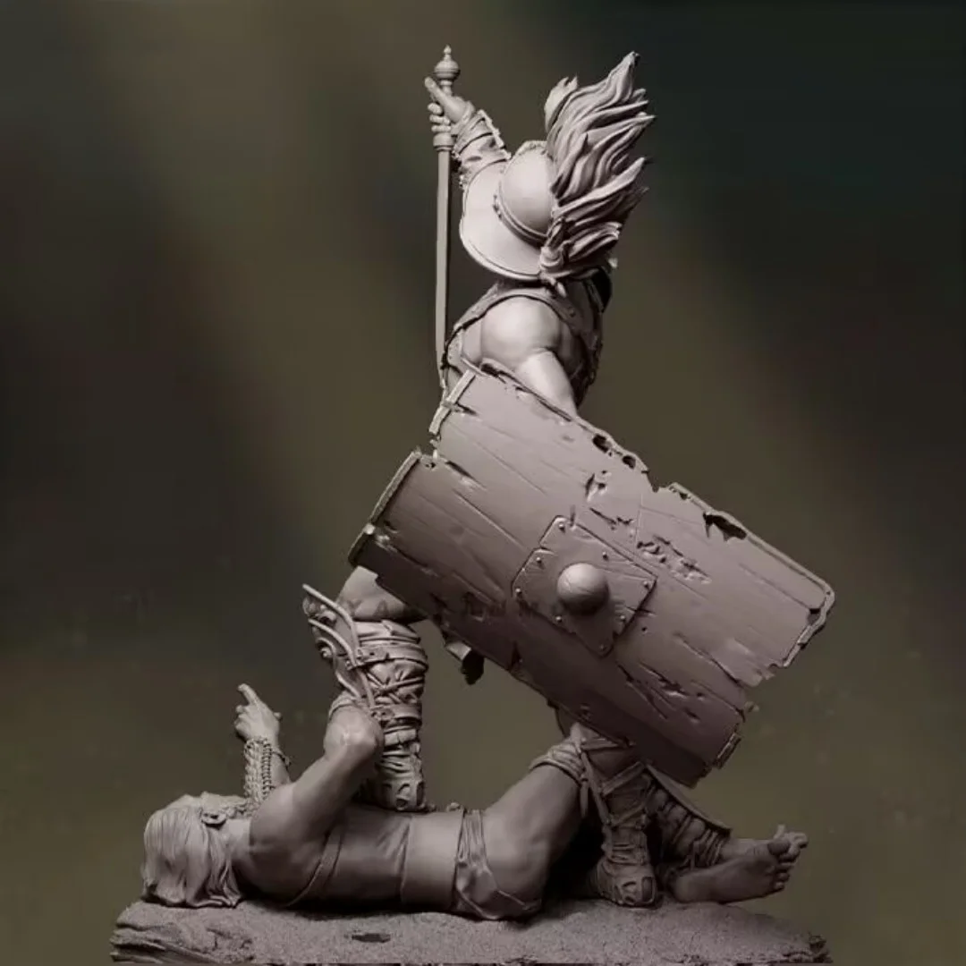 1/24 สเกลเรซิ่นรูปทหารโรมันของเล่นประกอบชุดโมเดลไม่ได้ประกอบและไม่ได้ทาสี 3D พิมพ์รูปปั้น