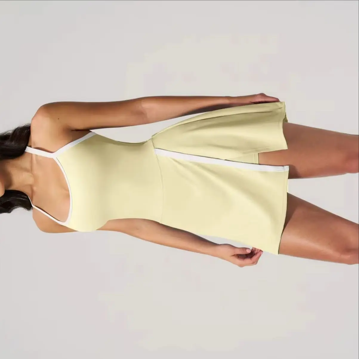 Ningyu Yoga Jumpsuit Women Bodysuits Hollow out Breathable Slim One-piece Dress Yoga Sets Female Sport Tennis Skirt Yoga Rompers