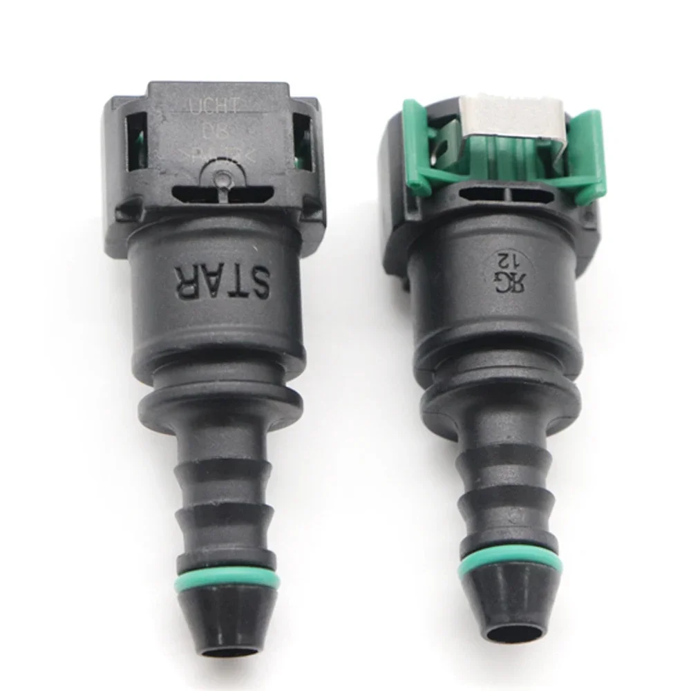 8mm ID6 8x6 180 degree SAE 5/16 2 pcs Car Fuel Line Quick Connector Fuel Pipe Joint Nylon Connector For Car High Quality