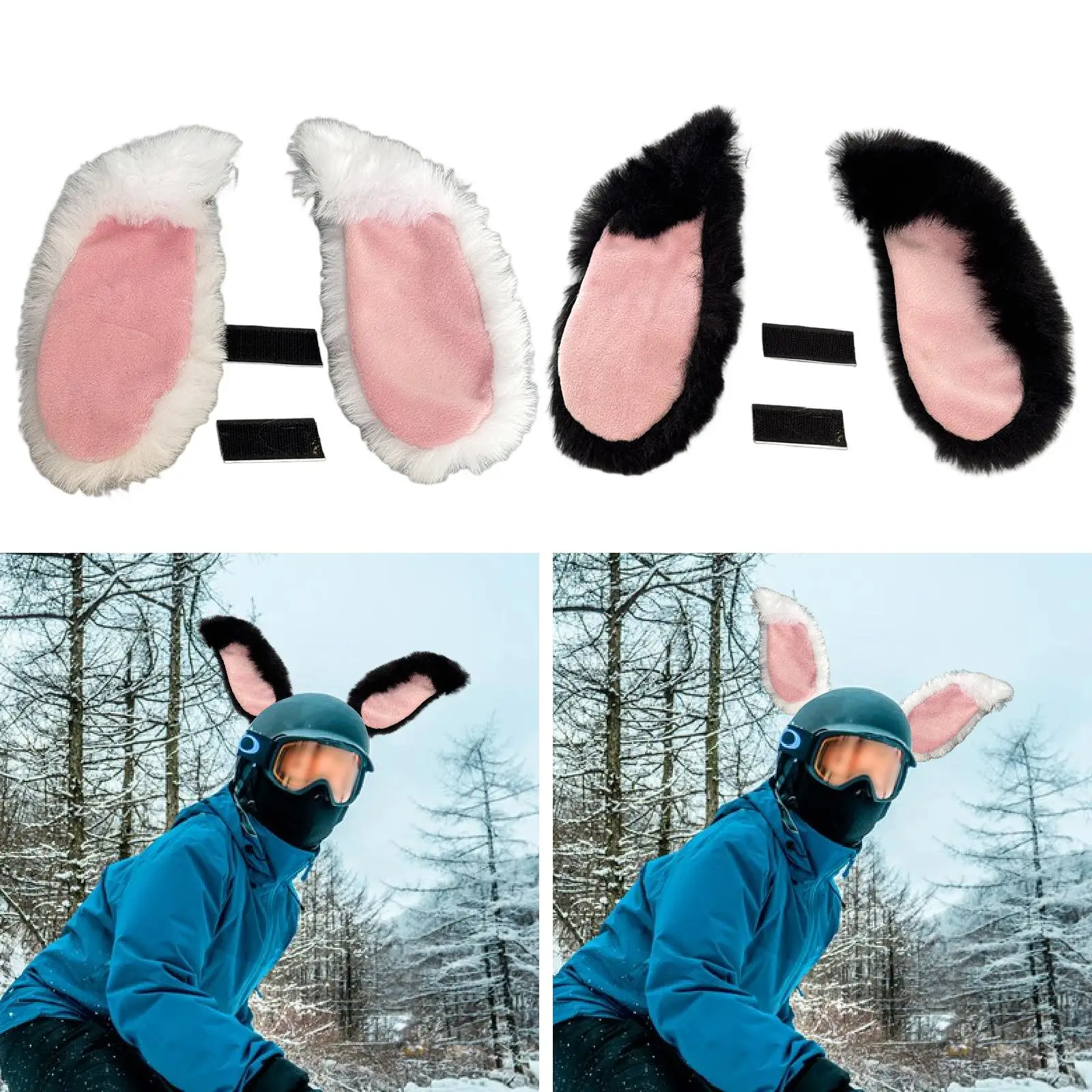 

Украшение шлема с кроличьими ушками, зимние уникальные аксессуары для велоспорта, подарок, легко липкий для велосипеда, велосипеда, головных уборов, езды на лыжах