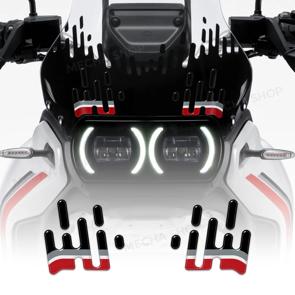 Motorcycle Accessories 3D Resin Sticker Protection Kit Windshield Decal Waterproof For DesertX 2026 3