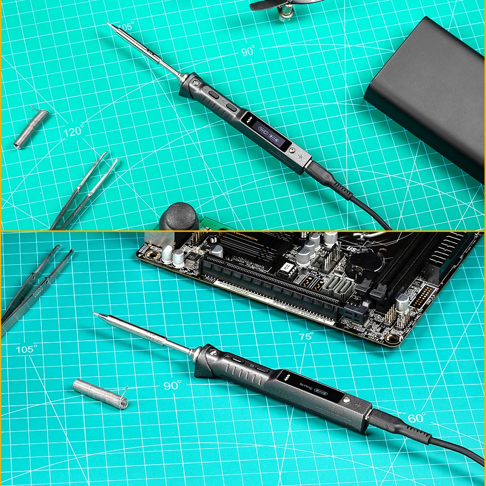 Original TS101 Soldering Iron Adjustable Temperature Digital Solder Station 90W PD Charger Mini  USB TS100 TS 101