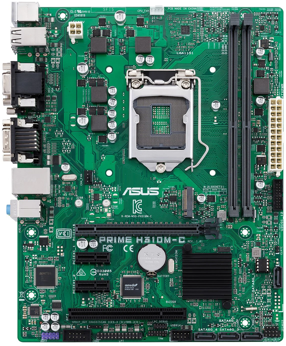 

ASUS Intel H310 Motherboard PRIME H310M-C LGA 1151 DDR4 32GB support Core i3-8100 9100 8600 9500 9700 G5400 cpu M-ATX