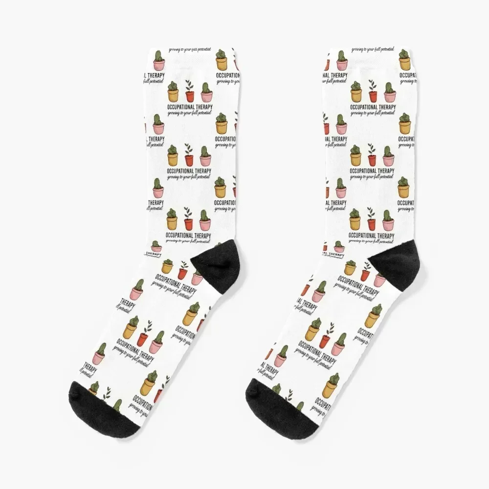 

Occupational Therapy, Occupational Therapist, OT, Plant Icon Socks anti slip football gift Toe sports Climbing Women Socks Men's