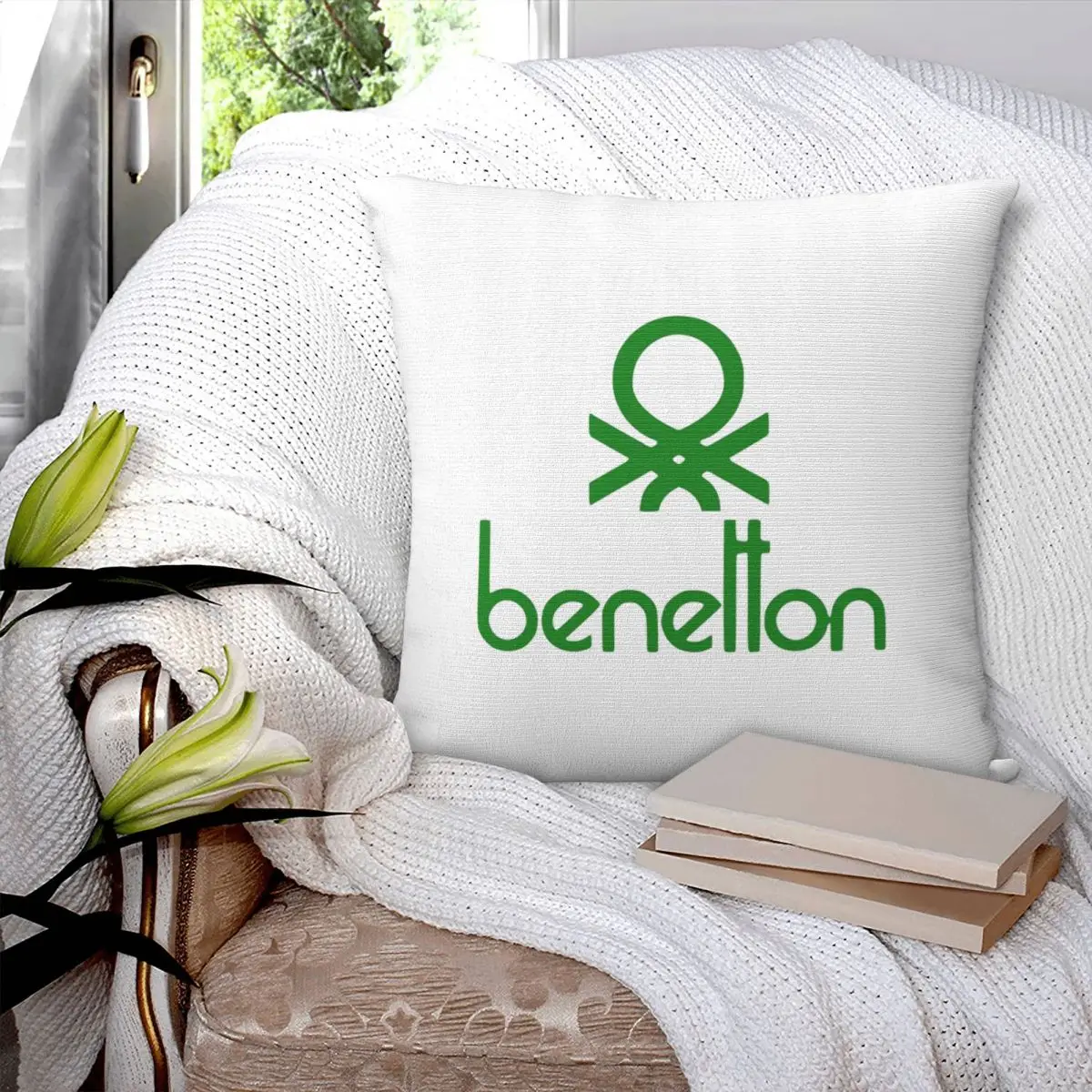 United Colors Of Benetton Square Pillowcase Pillow Cover Polyester Cushion Zip Decorative Comfort Throw Pillow for Home Bedroom