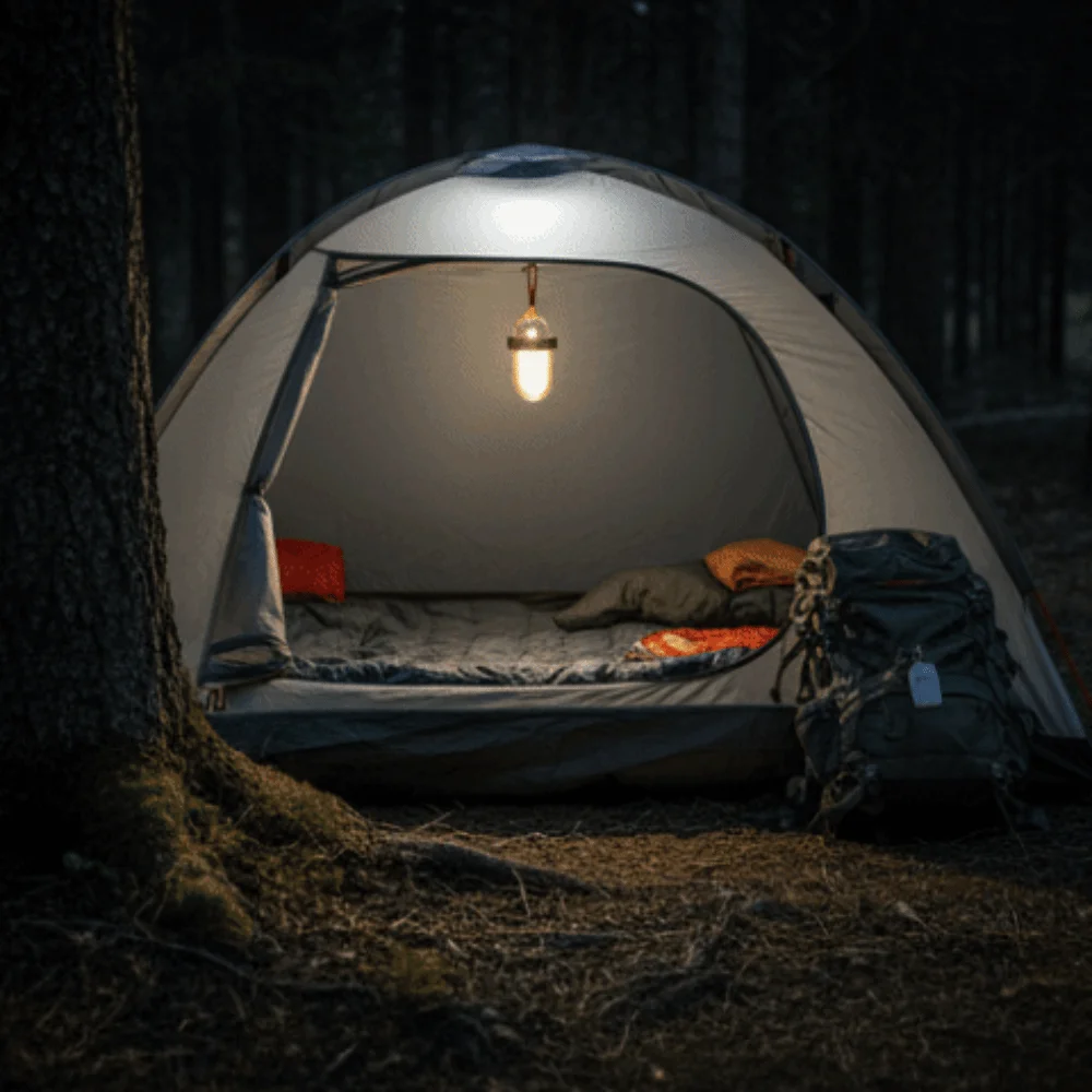 Rechargeable LED Solar Camping Lantern Waterproof Long-Lasting Portable Camping Light Multiple Light Sources Dimmable