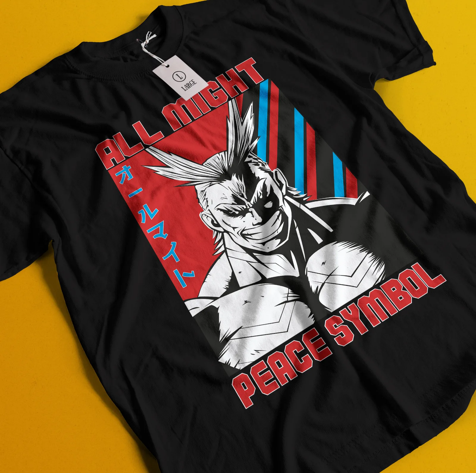 

All Might T-shirt My Hero Academia Japanese Manga Midoriya Deku Shoto Shirt Dabi
