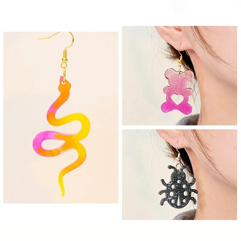 Animal Earring Mold Keychain Spider Gecko Silicone Mold DIY Epoxy Resin Molds Pendant Jewelry Making Animal Decoration Crafts image 6