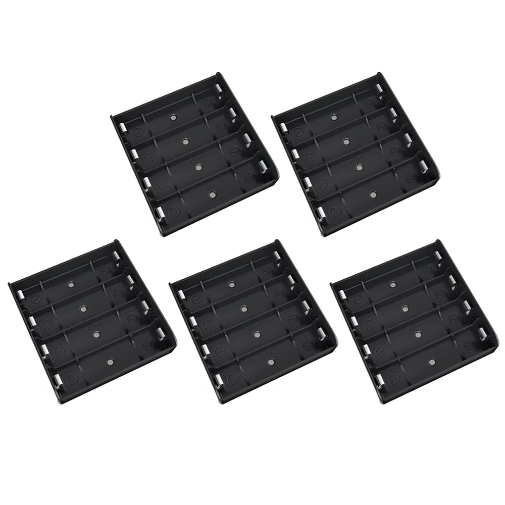 5PCS 4X 21700 Battery Holder Storage Box Case ABS Fireproof Power Bank Cases Slot Batteries Container with Shrapnel