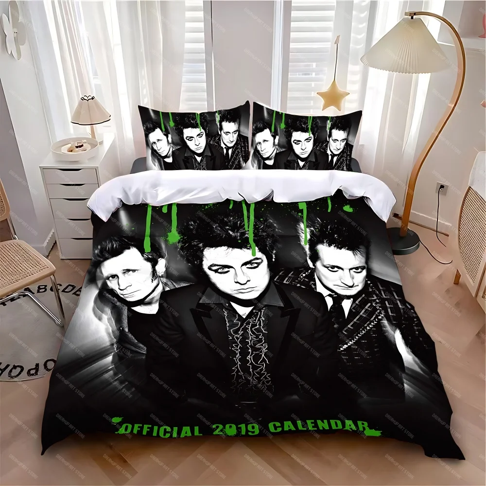 3D Printed Green Day AMERICAN IDIOT Bedding Set for Boys Girls Duvet Cover Pillowcase Twin Queen King Full Single Double Sizes