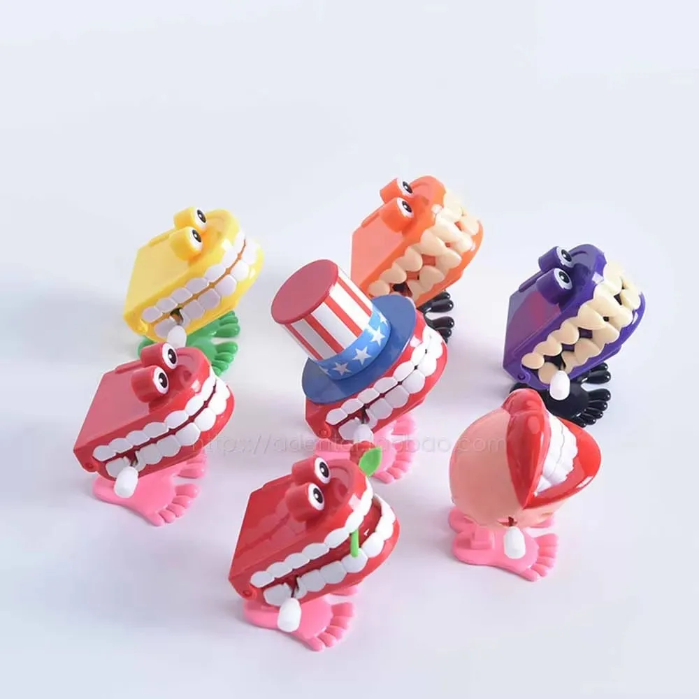 Dental Product Toys wholesale Creative Dental Gift wholesale spring Plastic Toys Jump Teeth Chain for Children Dental Toys