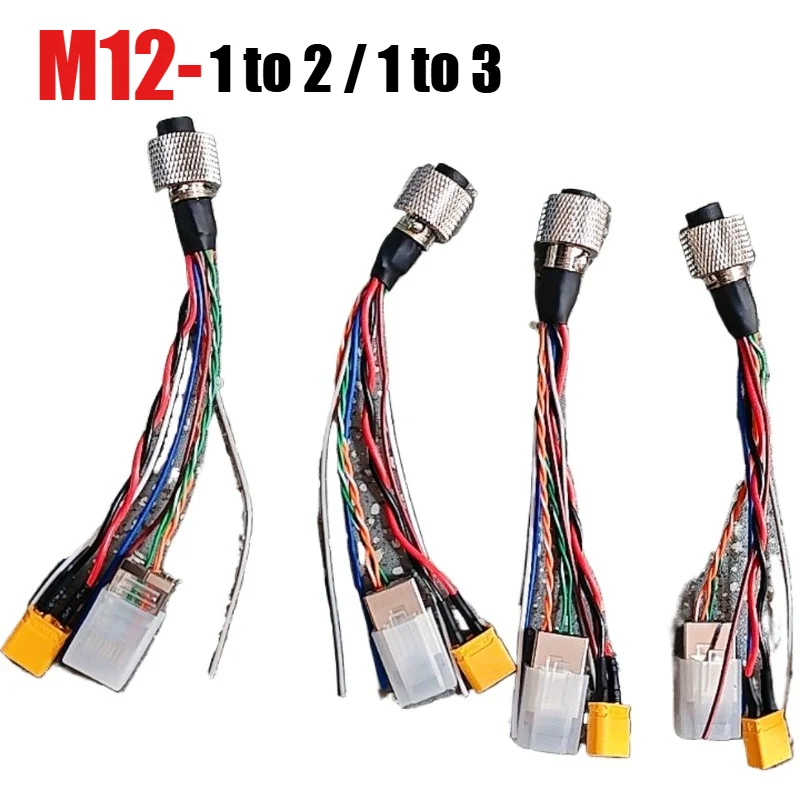 M12 1 to 3/2 Aviation Plug Cable TX30 Power Wire Ethernet Cable Function Cord Data Power Cable Mid360 Radar Connector Line Livox